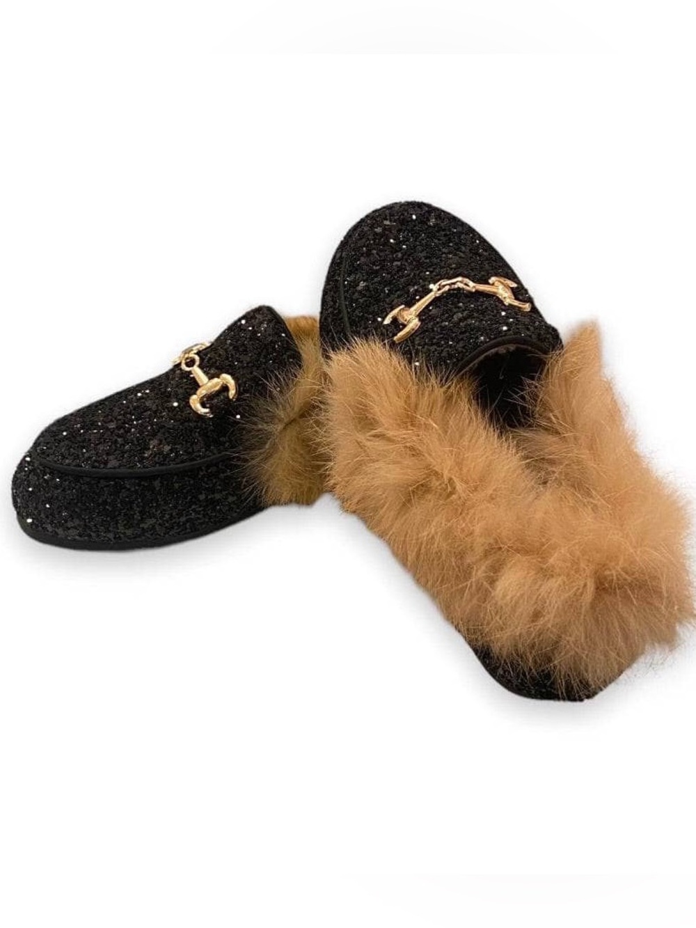Lola & The Boys Glitter Mocassins